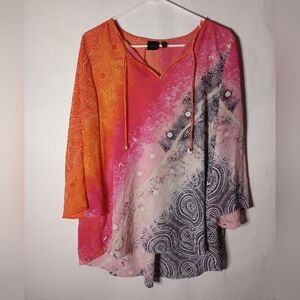 Rafaella patterned top size large